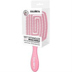 SOLOMEYA Расческа для сухих и влажных волос АРОМАТ КЛУБНИКИ лопатка Wet Detangler Brush Paddle Strawberry, 1 шт. 281641-3A40 - фото 10319