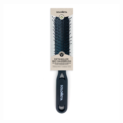 SOLOMEYA Расческа для распутывания сухих и влажных волос ЧЕРНАЯ Solomeya Detangler Hairbrush for Wet & Dry Hair Black Aesthetic, 1 шт 577155-3A40 - фото 14541