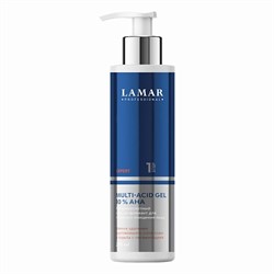 Lamar Professional Мультикислотный гель-эксфолиант для глубокого очищения лица MULTI-ACID GEL 10% AHA, 200 мл 0237 - фото 15155