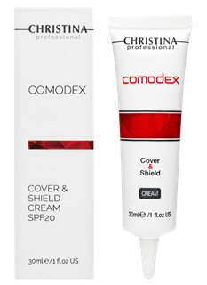 Comodex Cover & Shield Cream - Защитный крем с тоном SPF 20, 30мл CHR635 - фото 9127