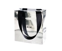 SHIK Пакет подарочный серебро с черными ручками 149*170*80, 1шт. 4631165825007