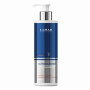 Lamar Professional Очищающий гель для умывания с гиалуроновой и молочной кислотами ACTIVE CLEANSER, 400мл 0235
